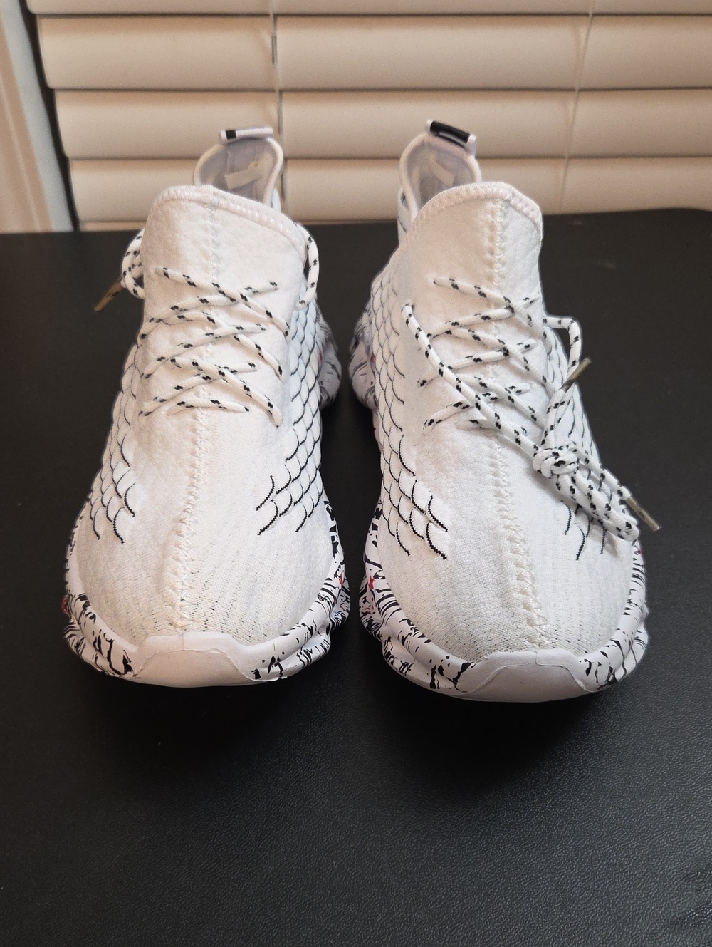 White Patterned Women's Athletic Sneakers NWOT